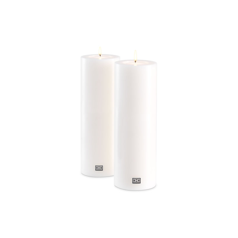 Hurricane Candle Holder, 18" H x 5" W x 5" D, White
