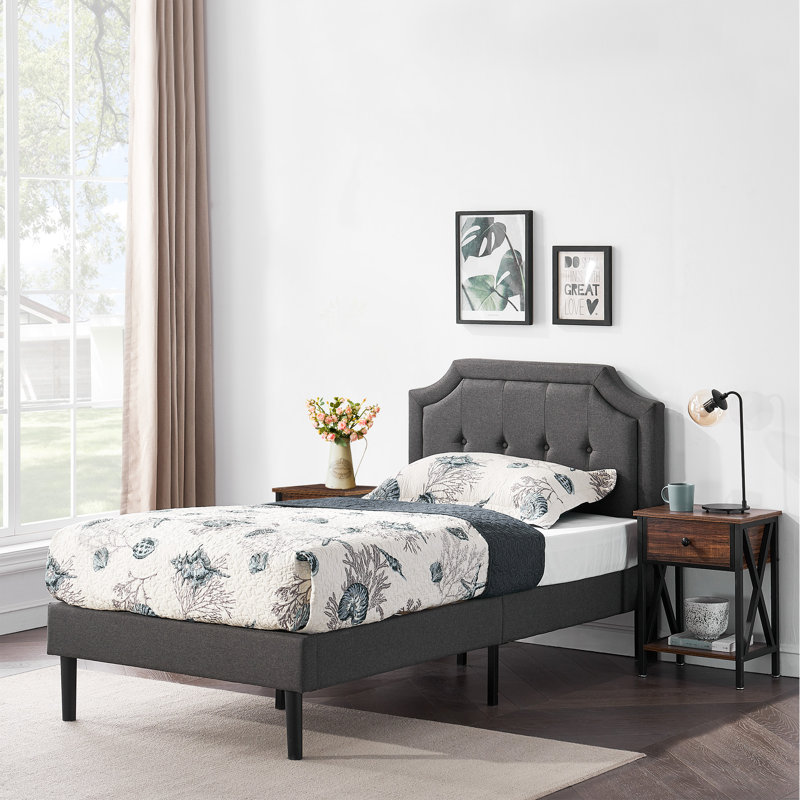 Kempst Steel Piece Bedroom Set, Brown, Twin