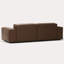 Canapé modulaire brun en cuir véritable-122909010