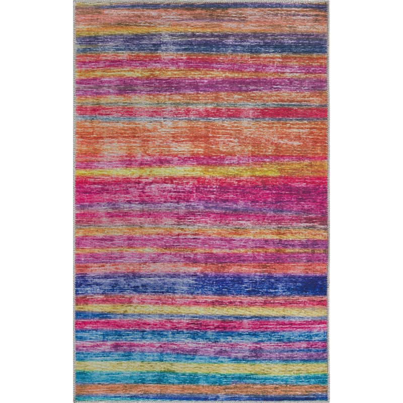 Ikhasa Chenille Abstract Indoor Rug, Rectangle 3'6" x 5'6"