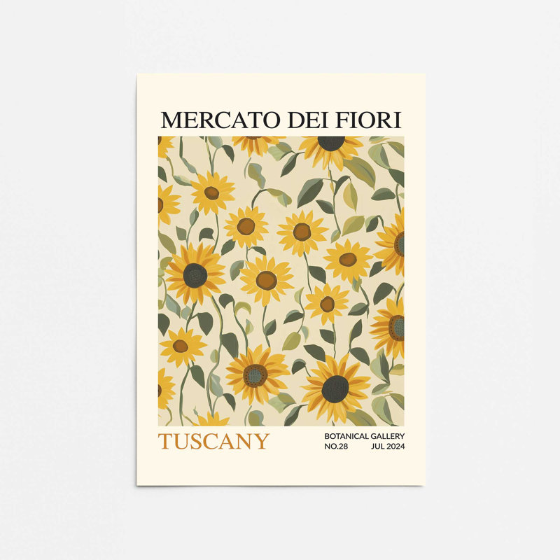 Imprimé de marché aux fleurs d'été Toscane, Ne s’applique pas, Impression sans cadre, H 36 po x l 24 po