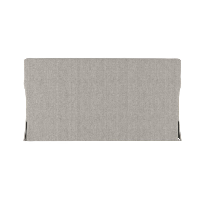 Ludlow Rolled-Arm Skirted Loveseat, Weathered, 34" H x 60" W x 42" D, Box Weave Linen Silver Streak