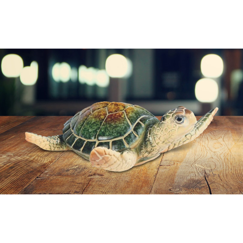 Figurine de tortue de mer verte de 4 po de style 1
