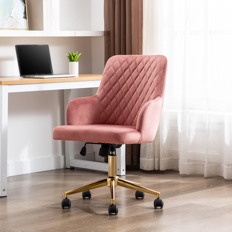 Velvet Task Chair, Pink