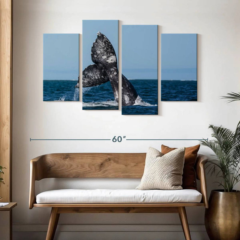 Brampt Gray Whale Tail, 32" H x 52" W
