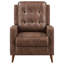 Fauteuil inclinable brun capitonné