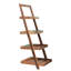 Bibliothèque échelle en bois avec 4 niveaux, 25 x 21 x 64