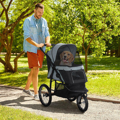 Foldable Pet Standard Stroller,Jogger Stroller