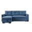  Canapé-lit convertible 92 po en mélange de polyester bleu avec pieds noirs 92 po-134683492