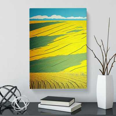 CAN-V0523-2869X Wheat Field Pop Art 1 Piece Wrapped Canvas Wall Art