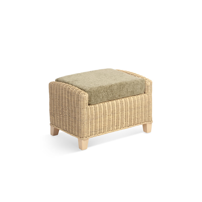 70cm Wide Solid Colour Footstool Ottoman, Grey