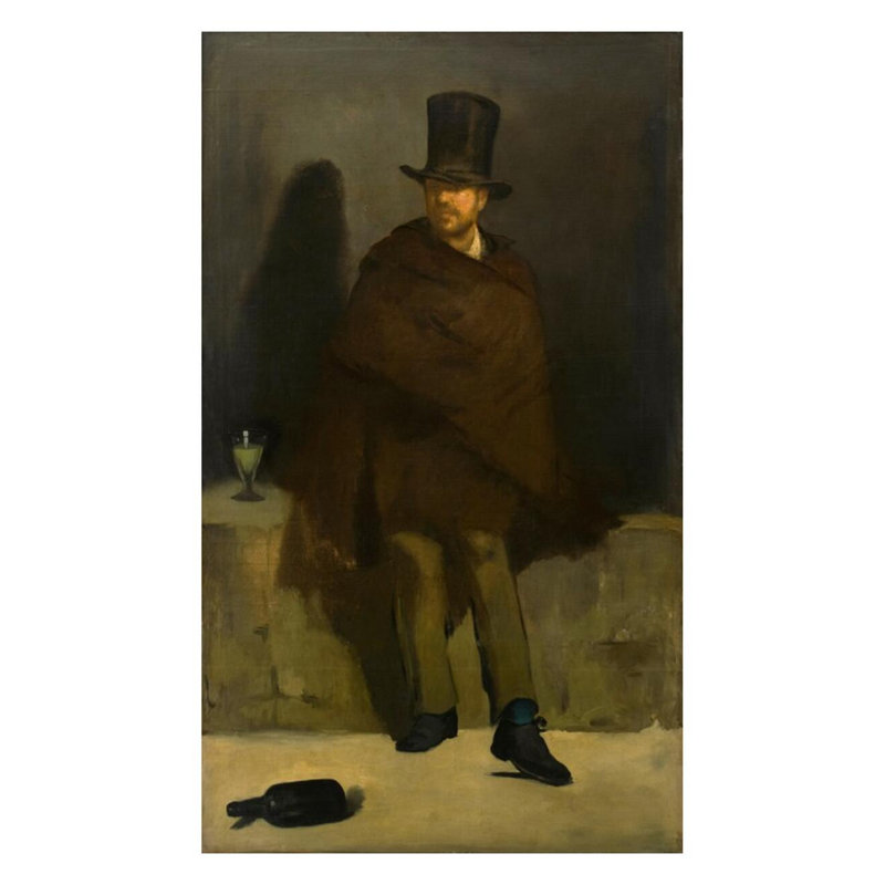 The Absinthe Drinker by Edouard Manet - Giclee Print, 28" H x 22" W