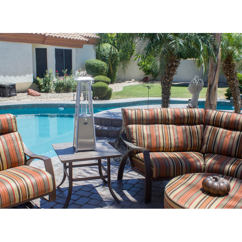 Chauffe-terrasse de table au propane 9 500 BTU Miceli, Acier inoxydable