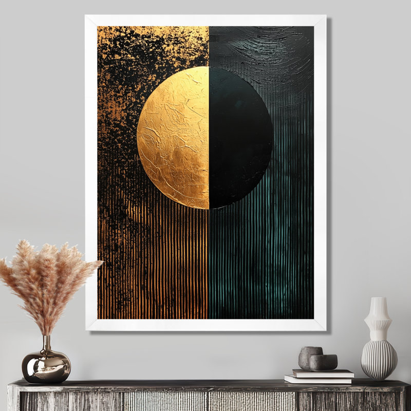Trebino - reproduction d'art sur toile abstraite, H 32 po x l 24 po, Picture Framed, Blanc