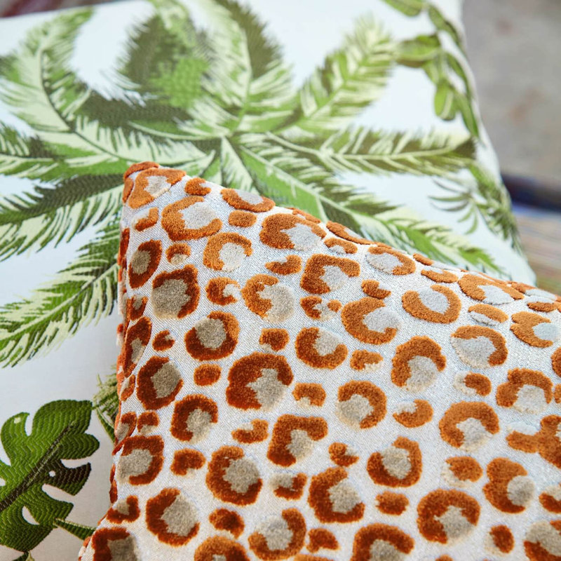 Pokot Polyester Blend Fabric, Spice