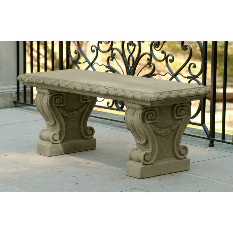 Banc de jardin en pierre Longwood, Vert