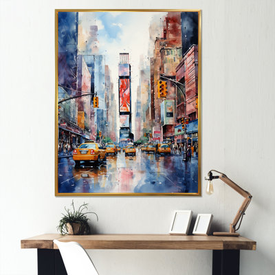 Times Square New York Cityscape IV - New York Framed Wall Art
