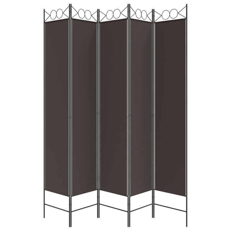 Casida Folding Room Divider, 6, 240 x 220 cm, Brown