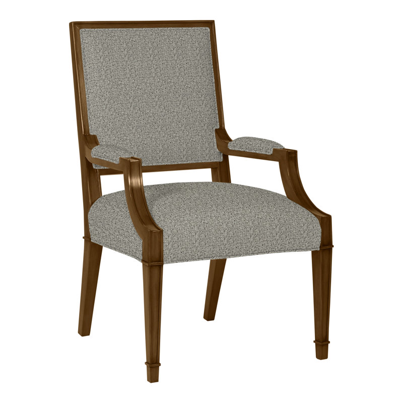 Leighton By Michael Weiss Upholstered Arm Chair, Tuck Graphite, Hampton