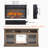 Electric Fireplace Insert 26 Inch Ultra Thin Design Realistic Flame Remote Control Heater-1424629260