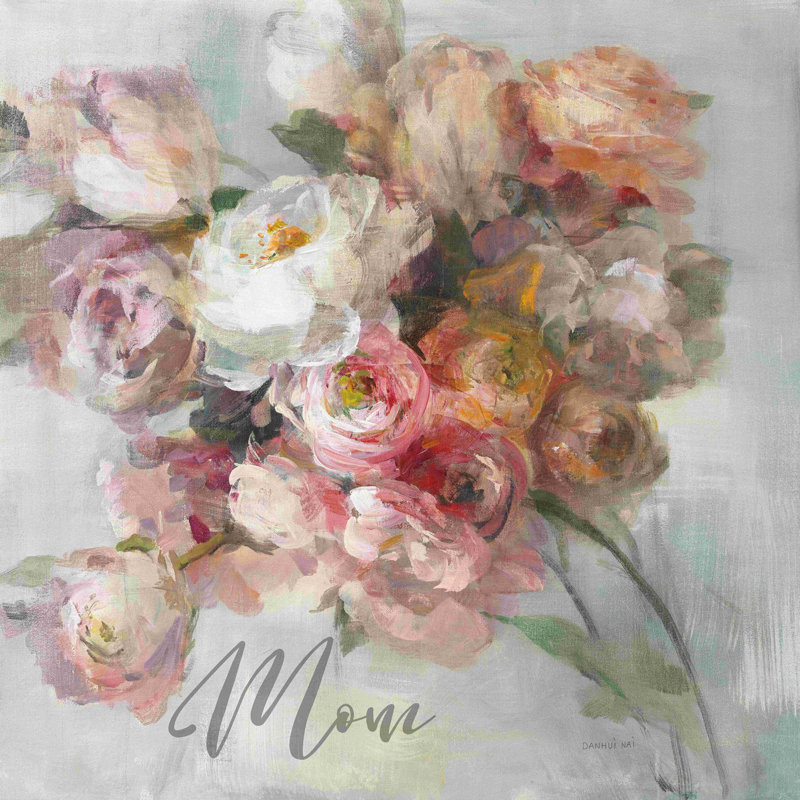 «Blush Bouquet Mom», H 12 po x l 12 po, Non, Wrapped Canvas
