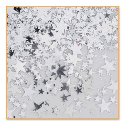 Confettis étoiles argentées - paquet de 6