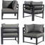 Mittel 4 - Person Patio Dining Set with Square Table , Cushions Included
