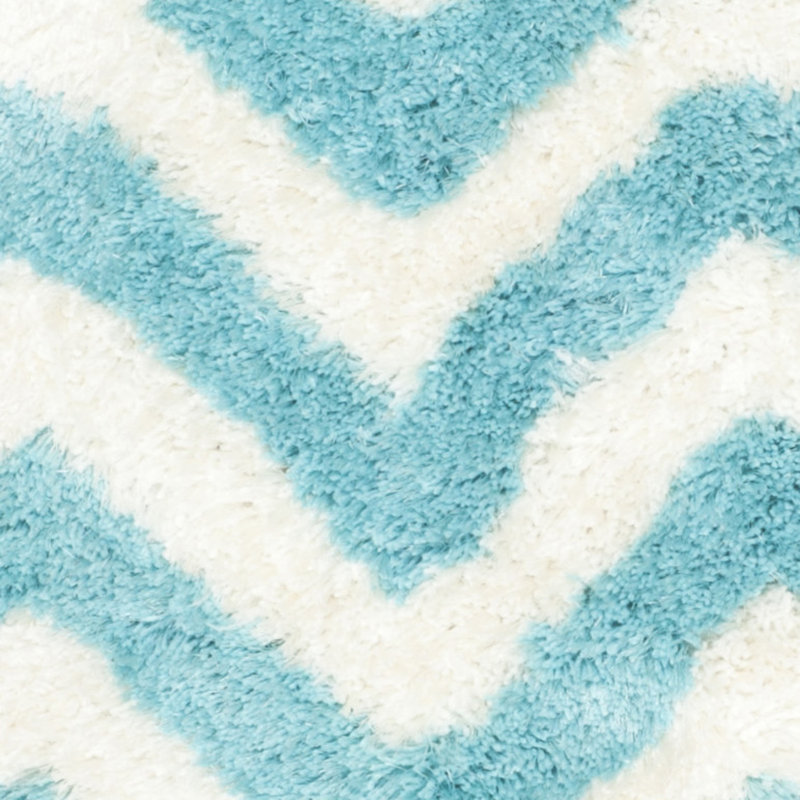 Barcelona Shag Hand Tufted Performance Chevron Rug, Runner 2'3" x 7'