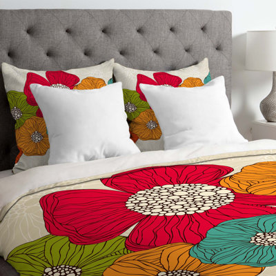 Housse de couette légère fleurs