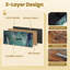 Table de chevet à 2 tiroirs en tissu avec station de charge Table de chevet pour chambre à coucher Tranquil Nature