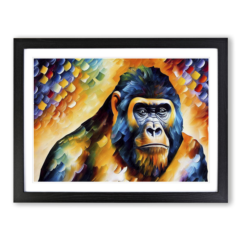 Gorilla Vol.6 Abstract - Single Picture Frame Print, Black Framed, 46cm H x 64cm W x 2cm D