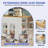47" Large Portable Kitchen Island Dining Bar Kitchen Table with Drop Leaf and 2 Stools-133298363