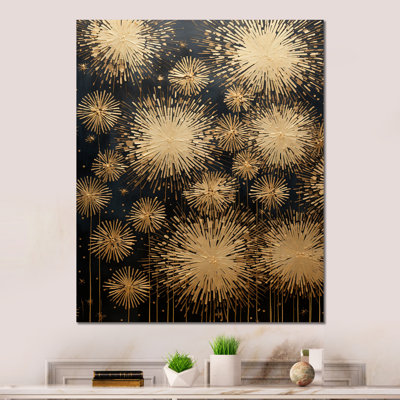 Décoration murale en métal A Shower Of Golden Fireworks