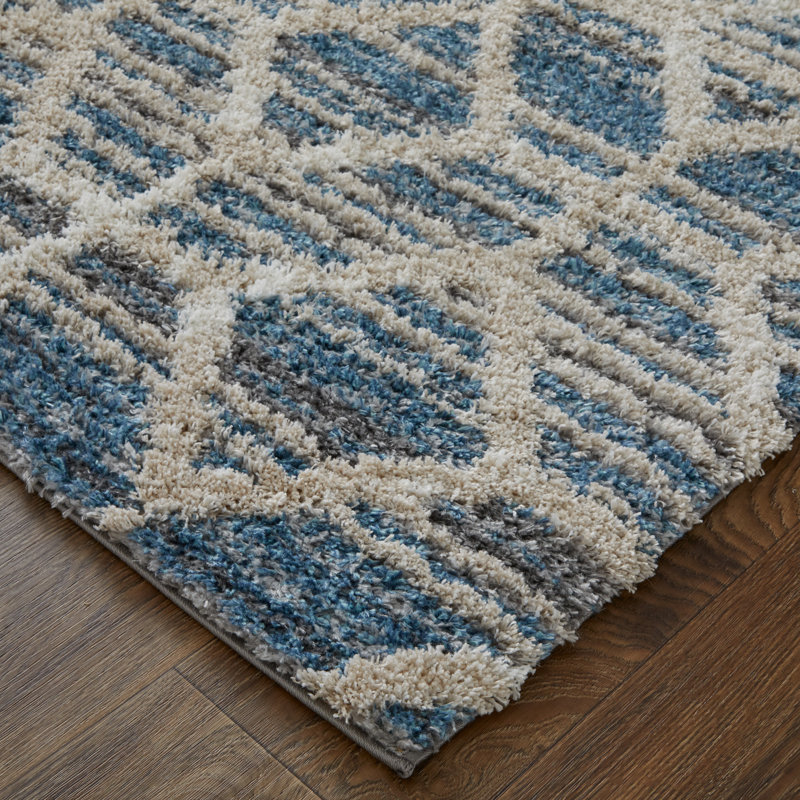 Tapis bohémien et éclectique en polyester Caide, Rectangle 7 pi 11 po x 10 pi