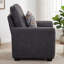 Chaise d'appoint en tissu 36,6 po avec coussin géométrique Modern Tech, fauteuil pour salon, chambre ou bureau, gris-124010838