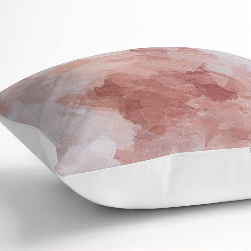 Abstract Square Throw Cushion, 40cm H x 40cm W x 15cm D, White