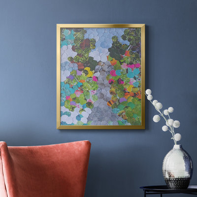 Toile encadrée de qualité supérieure Magenta Garden - prête à être accrochée
