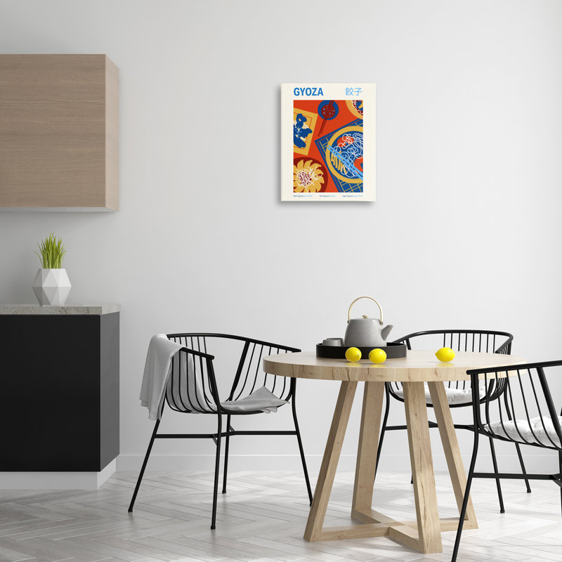 Japanese Gyoza Meal Canvas, design by Victoria Barnes, 20" H x 16" W