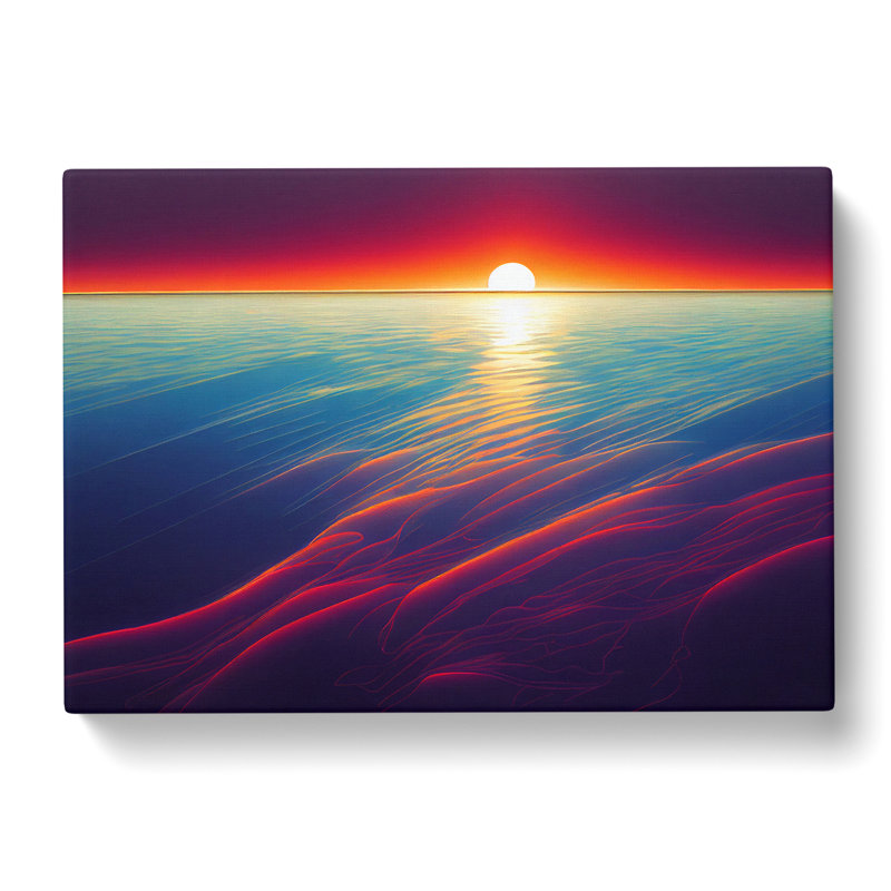 Pure Ocean Sunset - Wrapped Canvas, 35cm H x 50cm W x 3cm D