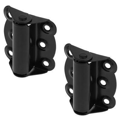 Prime-Line Storm and Screen Door Self Closing Hinge Set 2-3/4 in. with Screws, Black (2 Pack)