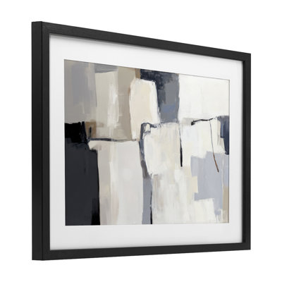 Tapisserie abstraite abstraite encadrée sous verre, conception par Irena Orlov