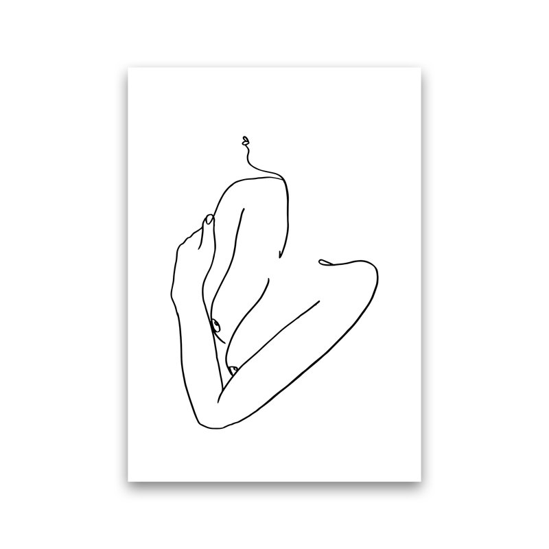 Female Holding Arms - Print, No Frame, 30cm H x 21cm W x 1cm D
