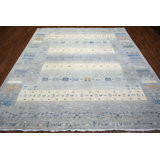 Transitional One-of-a-Kind Rectangle 8 X 9'7" Hand Knotted Area Rug