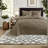 Comfortable Cotton Mocha Bedding Sets, Reversible King Style For Home