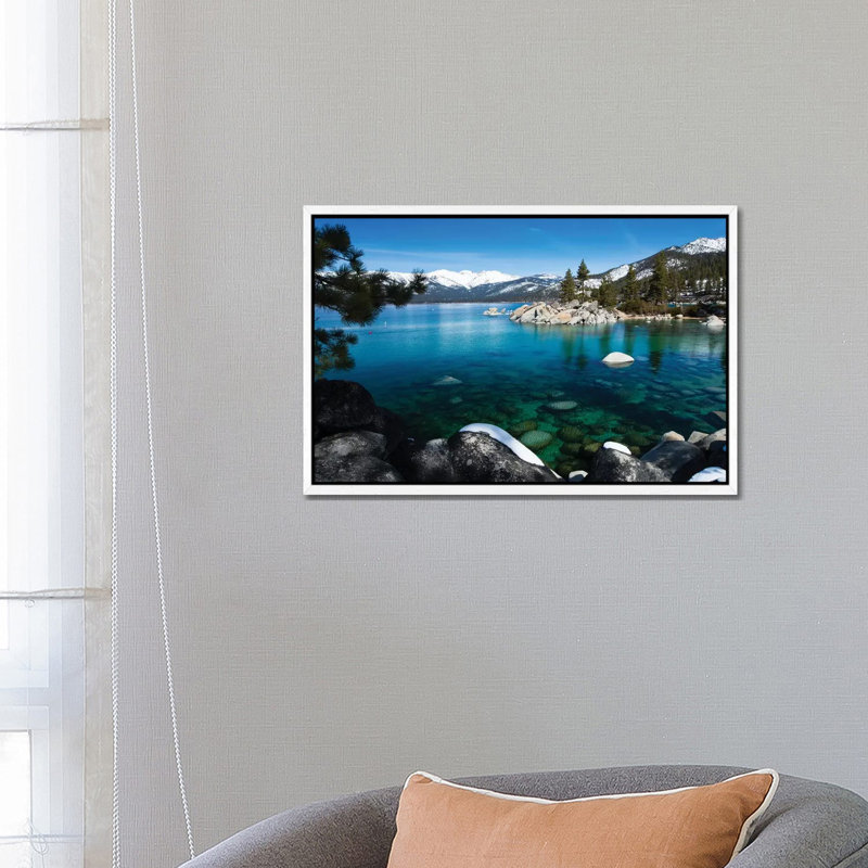 Rocks In A Lake, Lake Tahoe, California, USA V by Panoramic Images - Floater Frame Gallery-Wrapped Canvas Giclée on Canvas