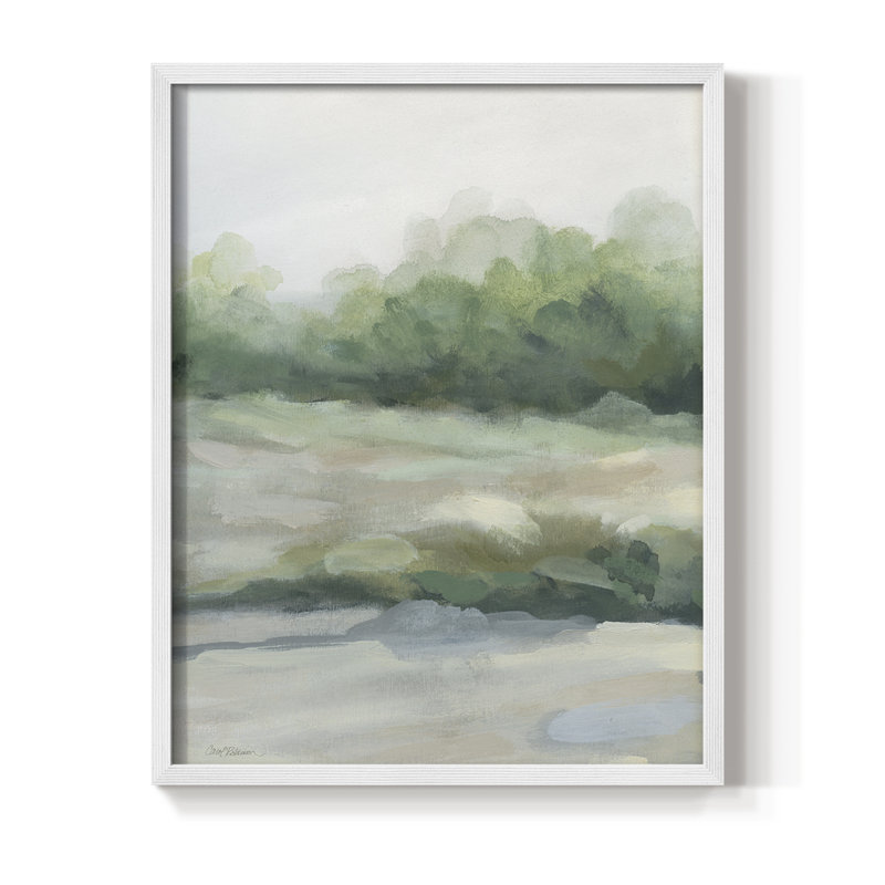 «Faded Morning I», reproduction encadrée - bois massif, H 15 po x l 12 po, Blanc
