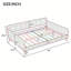 Lit de jour double rembourré Rubine avec 4 pieds de support robustes-1835336446