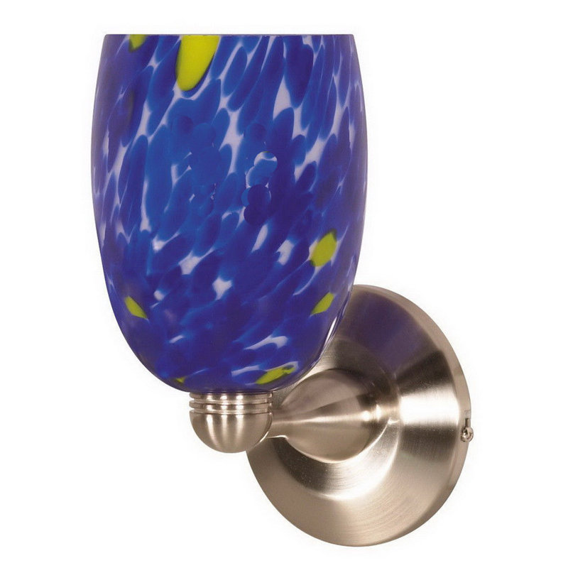 Appliquee à bras 1 lumières Seese, Bleu