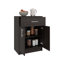 Armoire-garde-manger à un tiroir, deux tablettes intérieures, noir Mayque