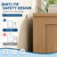 Commode à 3 tiroirs de style ferme pour chambre à coucher, commode compacte en bois avec pattes robustes et poignées en métal – Couleur bois naturel